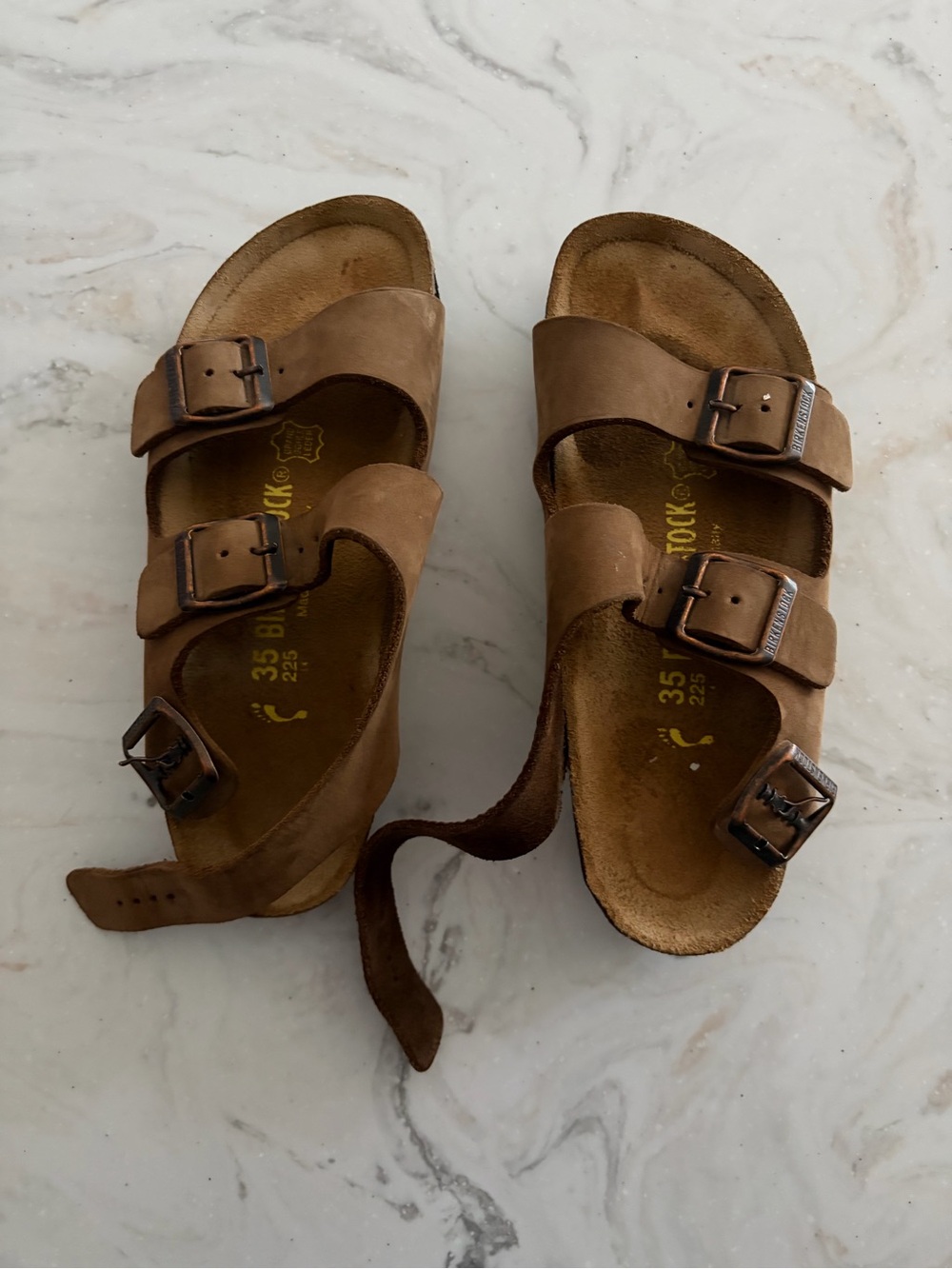 Birkenstock Milano Brown Suede Double-Buckle Sandal